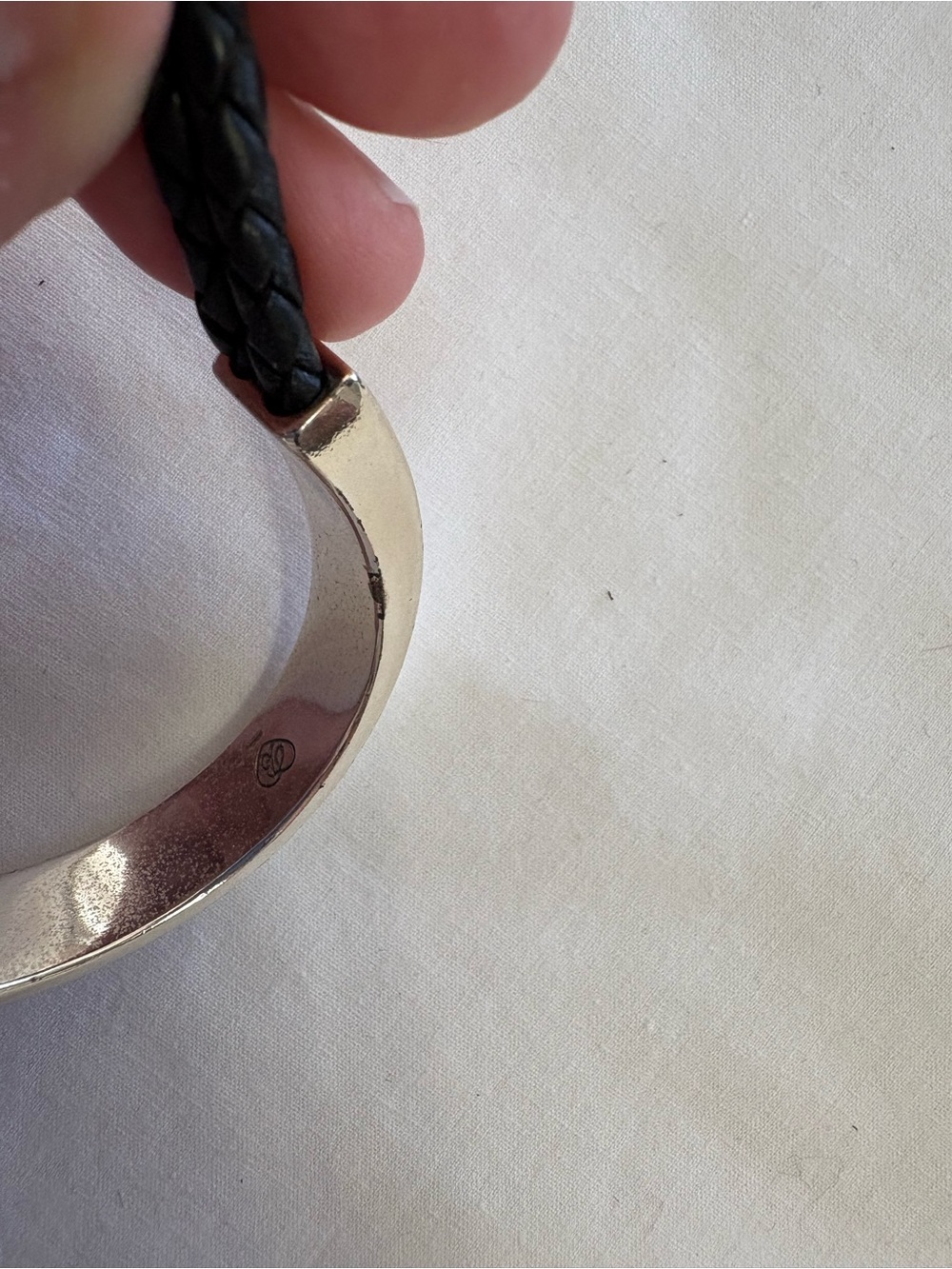 Brighton Black Braided Leather Bracelet with Button Clasp - Picture 5 of 8